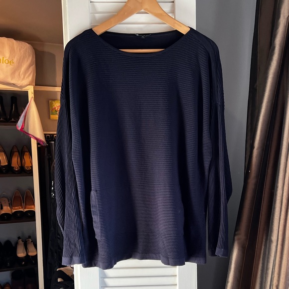 Lafayette 148 Link Stitch Bateau Neck Knit Top - Picture 7 of 8